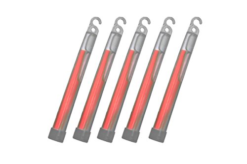 6-Glow-Sticks-Package-of-5-RED-Emergency-Chem-Lights-12-Hour-Industrial-Grade