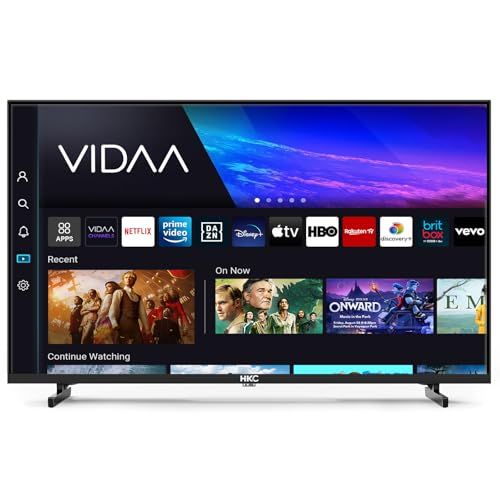 HKC Smart TV 40 Pulgadas, FHD LED Televisor con WiFi, LAN, App Store, Sintonizador Digital, Prime Video, Netflix, Youtube, DAZN, Disney+, Pluto TV y Más