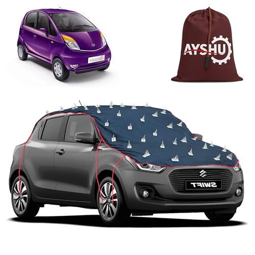 Image of AYSHU Water-Resistant Spike Car Cover for Tata Nano - Protects from Dogs, Monkeys, Dust, Sunlight & UV - Full Roof Universal Fit