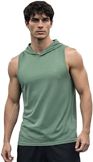 CHKOKKO Sleeveless Hooded T Shirts Gym Vest for Men Workout Solid Premium Cotton Blend Tank Top for Man Running Vest Sando Gym Wear Lightweight Breathable Casual Summer Wear Boys