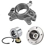 jante renault master 2007 PORTE FUSEE + MOYEU + ROULEMENT DE ROUE AVANT GAUCHE - Pour véhicules avec rotules de 24 mm - Merci de vérifier les caractéristiques des pièces dans la description