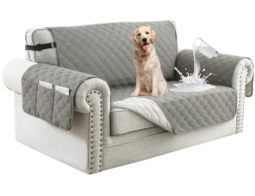 ソファカバー ソファパッド 【2025最新ソファーシーツ:5層完全防水&滑り止めシリカゲル&収納用ポケット付き】 防水 ペット マルチカバー 滑り止め加工 犬猫対策 洗える 傷防止 爪とぎ防止 抗菌防臭 吸汗速乾 取り付け簡単 柔らかい 尿失禁 ベビー 高