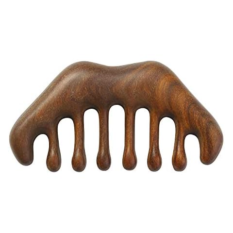 MIUPOO Wooden Wide Tooth Hair Massage Comb Scraping Scalp Comb Multi Functional Handheld No Static Head Massage Tool Meridians Massager for Head Caring Relaxation Physical Therapy Acupoint Treatment Cover