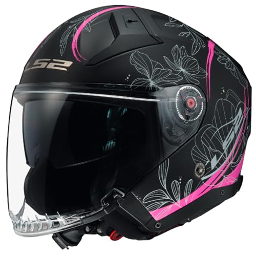 Casco moto jet LS2 Infinity II Lotus: muévete con estilo por la ciudad en color rosa mate