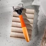 Harry's Original Shaving Kit for Men - Razor Handle and 3 Razor Blade Refill Cartridges - German Engineered - Ember - Image 3