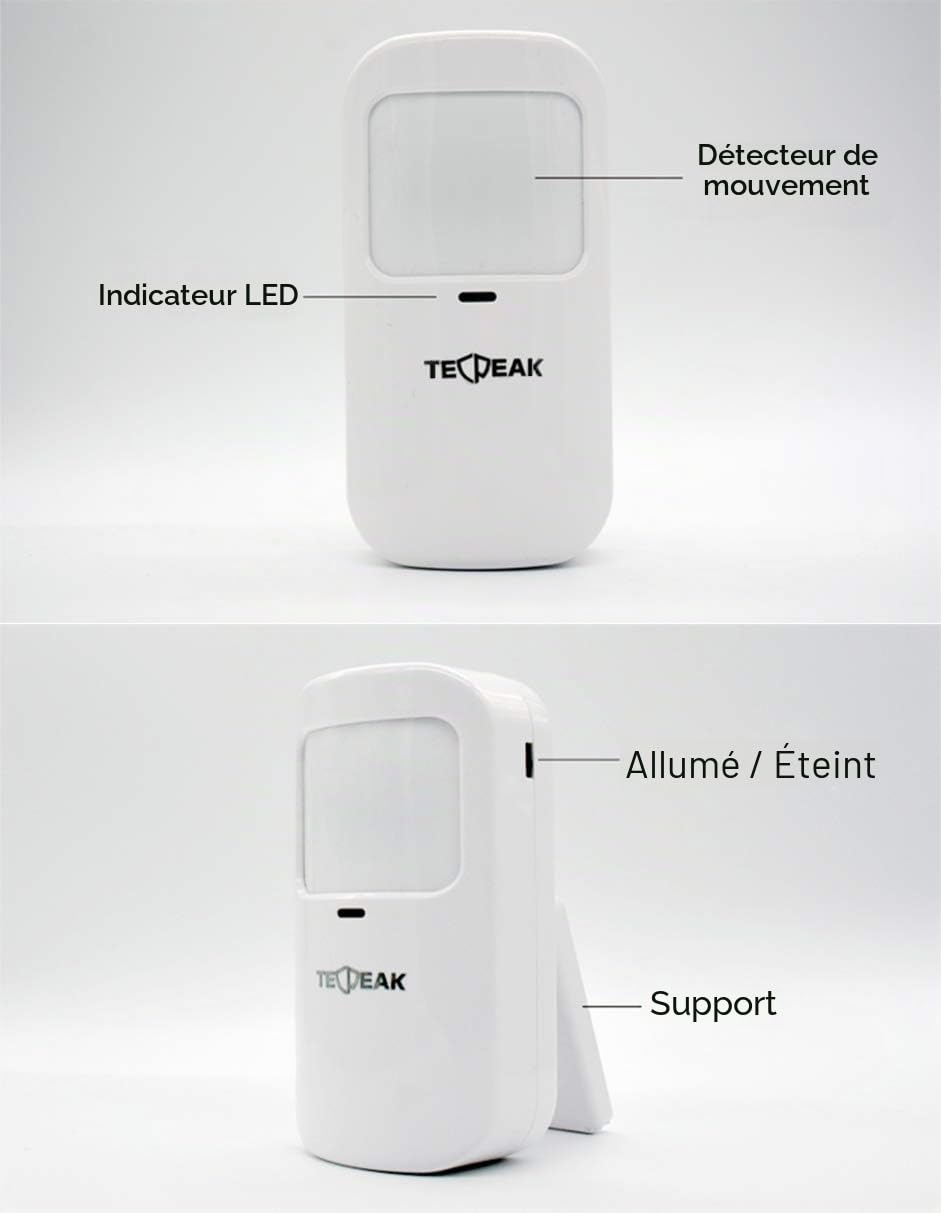 Kit di Alarme pour Maison sans Fil, TECPEAK Wi-FI/GSM Alarme avec sirène de sécurité fournit Un Moyen très Efficace pour protéger Votre Maison et Votre Bureau