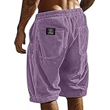Beach Shorts for Men Fashion Vacation Cruise Clothes Quick Dry Summer Casual Shorts Cotton Funny Resort Wear Purple 5XL