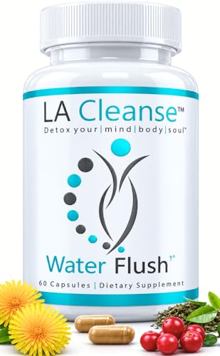 Water Flush - Natural Water Away Pills for Swollen Legs & Feet - Water Retention Pills for Swelling...
