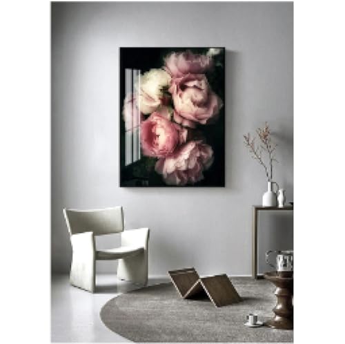 Fleurs art mural vintage pivoine pour un salon romantique - 3