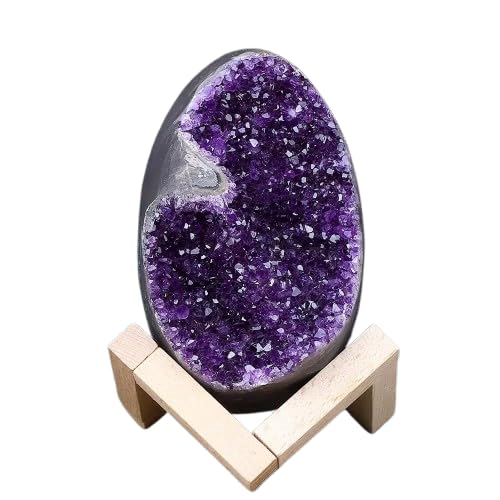 Cristal de cuarzo amatista natural regalo decorativo original geoda con peana