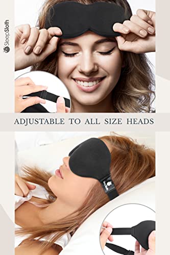 SleepSloth Sleep Eye Mask, 3D Contoured 100% Blackout Eye Mask, Sleep Mask with Adjustable Strap, Soft and Comfortable… - Image 6