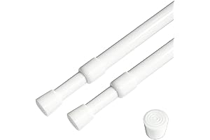 Tension Curtain Rod 24-36: Small, Adjustable Spring Loaded Rods for Your Home