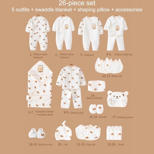 Conjunto de ropa para niña con body de algodón para bebé 5