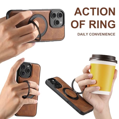Coque iPhone 12 cuir noir pour appels vidéo mains libres au bureau - 3