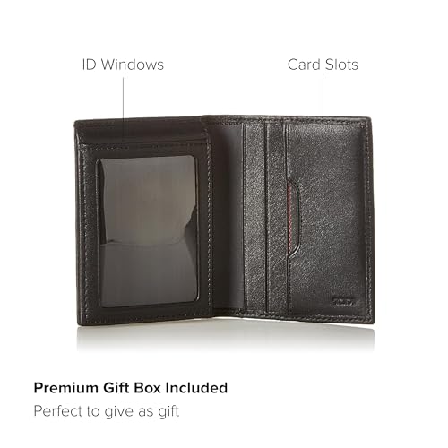 TUMI - Delta L-Fold Wallet with RFID Lock - Slim Bifold Leather Wallet - ID Window & Card Slots - Premium Gift Box - 4" x 3" - Black3