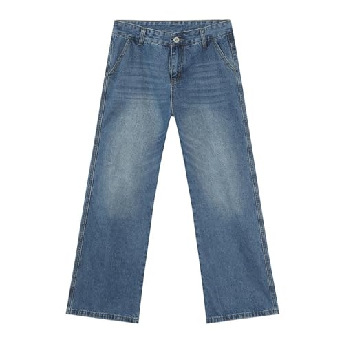 Men's Denim Jeans Korean Style Relaxed Slim Fit Weekend Casual Commuter Daily Pants for Men - Main Image