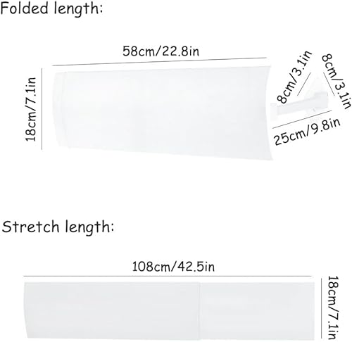 Miniatura 5 de KABAKE Deflector de aire acondicionado retráctil, deflector de aire acondicionado escalable universal, cubierta de desviador de aire, deflectores