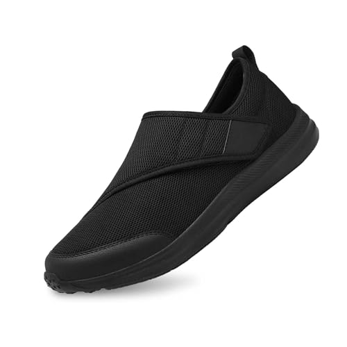 Zapatos Casuales para Hombre sin Cordones Transpirables y Ligeros con Antideslizante para Comodidad Diaria (Black, 47) #2868