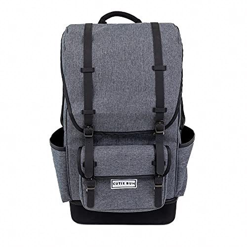 CUTIE BUM | Dog Carrier Backpack for Small Pets 7-15lbs | Dogs & Cats, Airline Approved, Hiking or Travel, Waterproof Bottom (Heather Grey)