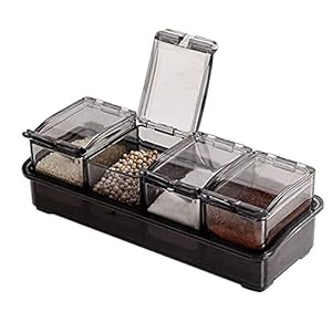 Spice Opslag Kruiden Jar Huishoudelijke Keuken Kruiden Doos Set Vochtbestendige Plastic Combinatie Kunstdoos Kruiden…