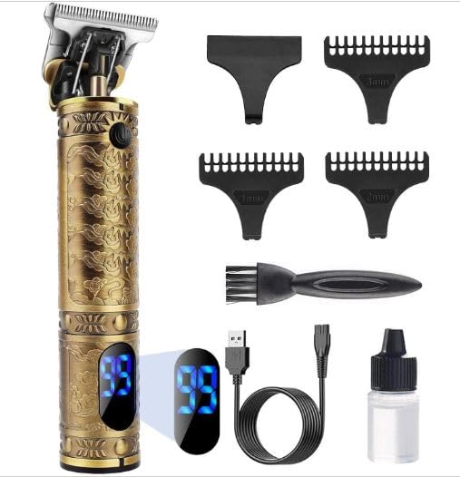 Tagliacapelli Uomo Professionale,Rasoio Di Precisione,Regolabarba E Capelli,Impermeabile, Kit Trimmer 0mm,3 Pettini,Ricarica Usb Anche Per Uso Domesti