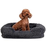 WELLYELO Small Dog Bed Cat Bed Fluffy Plush Dog Crate Beds for Small Dogs Anti-Slip Pet Bed Dog Crat