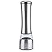 Inox Macina Pepe e Sale, Manuale Acciaio Macinino Pepe Durevole Nucleo di Ceramica Grossolanità Regolabile Grossa Fine Trasparente Professionale Moderno Riempibile Cucina Pepper Salt Grinder 21cm