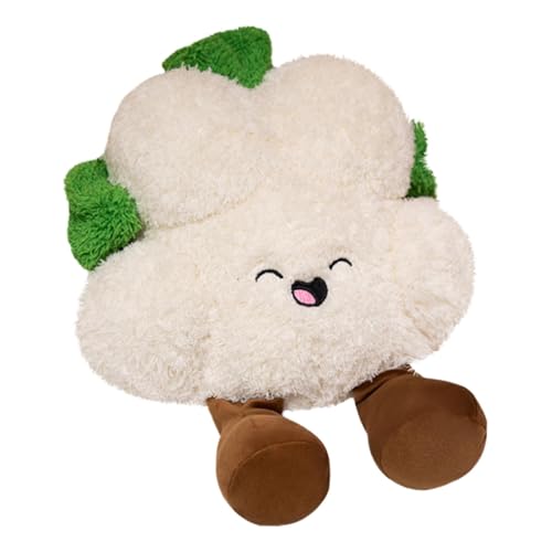 Yorajuy Juguete De Peluche Vegetal,Juguete De Peluche De Coliflor,Juguetes Rellenos de Verduras de simulación de Peluche de Coliflor | Muñeco Lindo de Coliflor de Felpa de 30cm/11,8 Pulgadas para