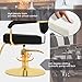 Artist hand Salon Chair for Hair Stylist, Hydraulic Barber Chair 360° Swivel Hair Stylist Chair, Thick Seat with Foot Rest Comfortable Salon and Spa Beauty Equipment Black and Gold