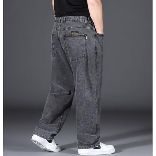 Men's Baggy Hip Hop Jeans Wide Leg Loose Fit Denim Pants3