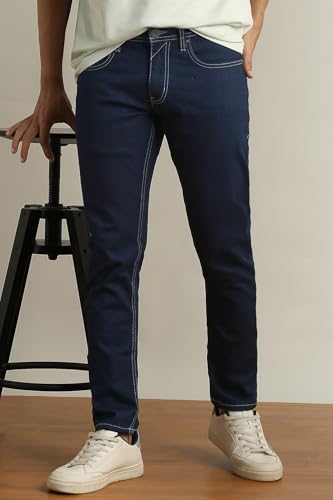 Image of Peter England Men's Skinny Fit Jeans | Denim | Casual Wear | Stylish Bottoms