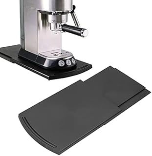BIKING Coffee Machine Mat,Sliding Coffee Maker Tray Mat Countertop Coffee Machine Appliance Moving Holder Black