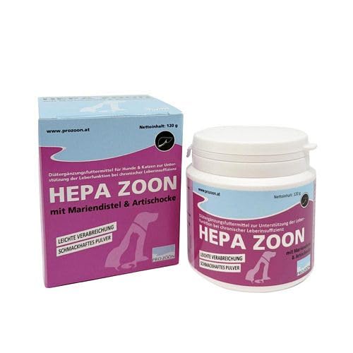 HEPA Zoon | 120 g | karma uzupełniająca dla psów i kotów | do wspomagania funkcji wątroby | z ekstraktem z ostropestu plamistego i karczocha
