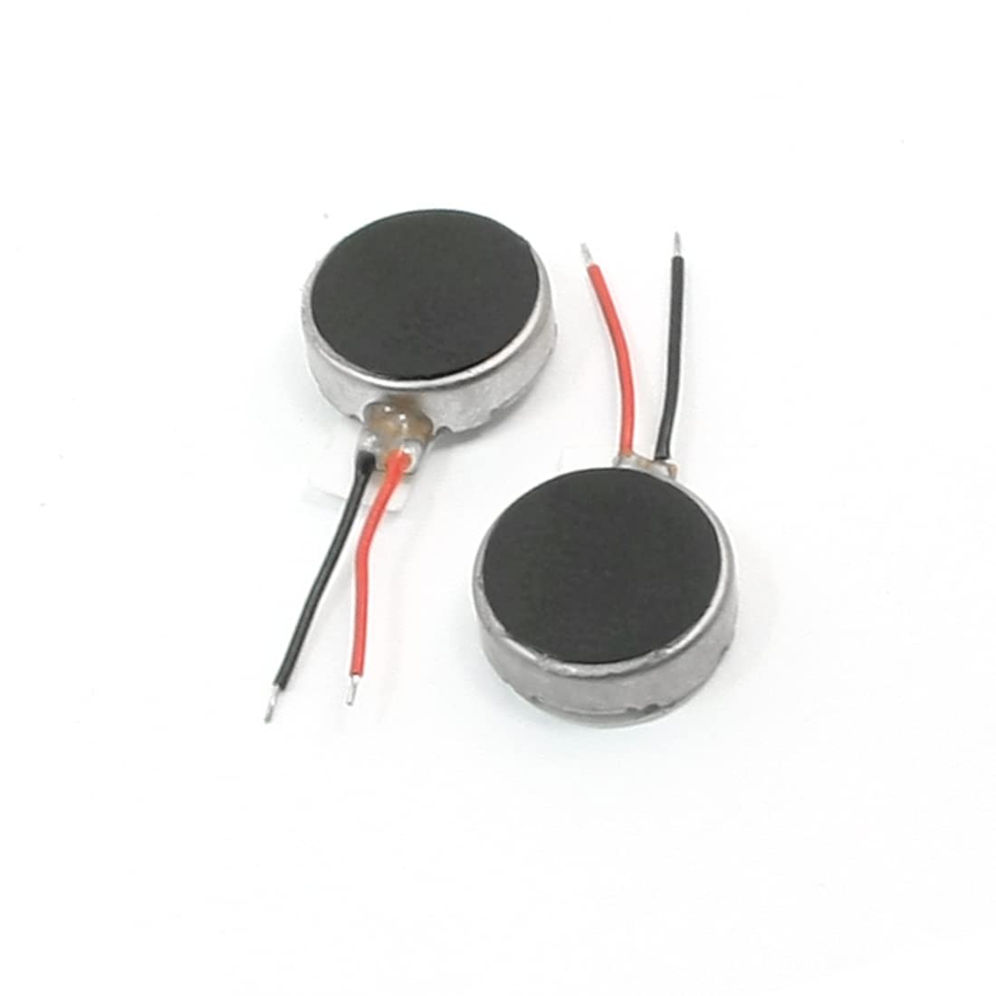 PATIKIL 10mmx3mm Cella Telefono Moneta Tipo Mini Vibrazione Motore 13000G/Min Argento Tono 2pz