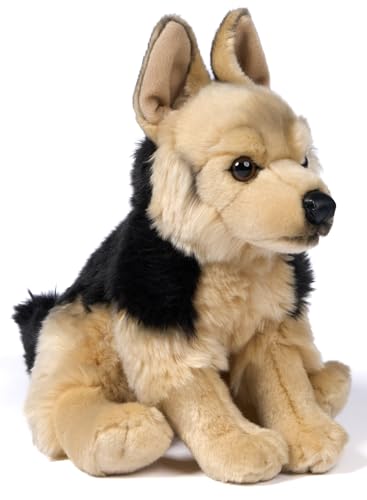 Uni-Toys - Pastor alemán Sentado - 27 cm (Altura) - Perro de Peluche - Peluche