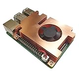 1 boîtier en cuivre 4 pièces avec ventilateur, radiateur de refroidissement actif et dissipateur thermique en métal.