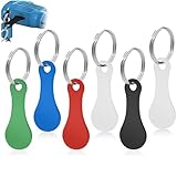 6 Stück Einkaufswagenlöser, Metall Einkaufschip Schlüsselanhänger, Abnehmbarer Einkaufswagenchip, Rund Edelstahl Einkaufswagen Chips, Schlüsselanhänger Einkaufschip