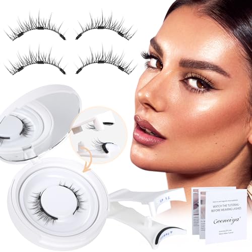 Manga Magnetic Eyelashes without Eyeliner Magnetic Lashes Natural Look Reusable Magnetic Eyelashes Kit with Applicator, Wispy False Eyelashes No Glue or Liner Needed (1 PAIR)