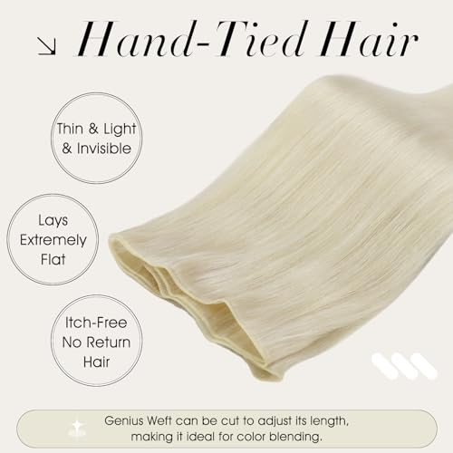 Image of Full Shine Genius Weft Sew In Hair Extensions Human Hair 20 Inch 60g