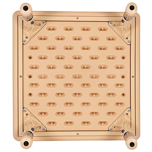 Emma + Oliver 24" Square Natural Plastic Height Adjustable Activity Table - School Table For 4 #TOP6