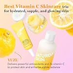 Saturday Skin 3-Piece Skin Soin Set Yuzu Vitamine C Masque de sommeil Yuzu vitamine C tonifiant brillant et crème pour les yeux Masques visage nuit Beauté coréenne Meilleure vitamine C Trio de soins de la peau & Toner lumineux Yuzu & Beauté Coréenne Crème Oeil Meilleur V