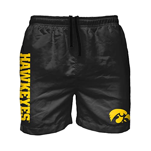FOCO Iowa Hawkeyes NCAA Mens Solid Wordmark Swimming Trunks