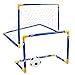 Cunlvyyds Kids Football Goal 4Pcs Set, Portable Safe Plastic Toddler Football Goal Set with Two Goals, Football, Pump, Educational Sport-Fostering Goal Post for Kids Toddlers Kids Football Goal
