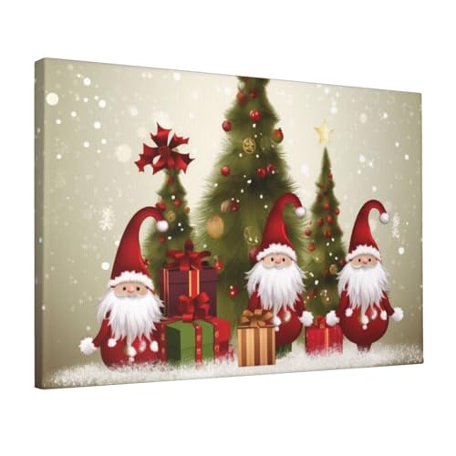 Impression sur toile Merry Christmas et deco murale salon 30x45cm