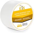 ELK Vapor Barrier Tape Moisture Barrier Seam and Seal Adhesive for Crawlspace Encapsulations, Carpet Padding, Masking, Underlayment or Marine Use, Waterproof 9 Mil Poly Tape (4 Inch x 180 Feet, White)