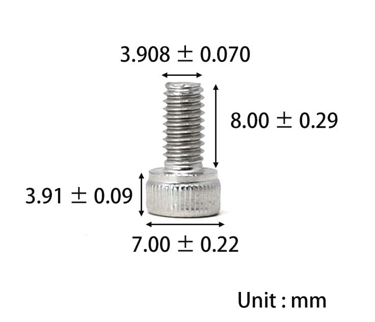 Image of iexcell 100 Pcs M4 x 8mm Thread Pitch 0.7 mm Stainless Steel 304 Hex Socket Head Cap Screws Bolts Kit