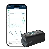 ViATOM Pulsoximeter Sauerstoffsättigung messgerät Finger Bluetooth APP Messung der Sauerstoffsättigung (SpO2), Herzfrequenz und PI, Klar OLED-Display, mit Batterien