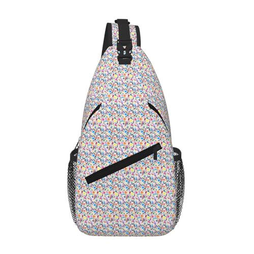 Sac à bandoulière pour voyage et randonnée avec imprimé Otomi
