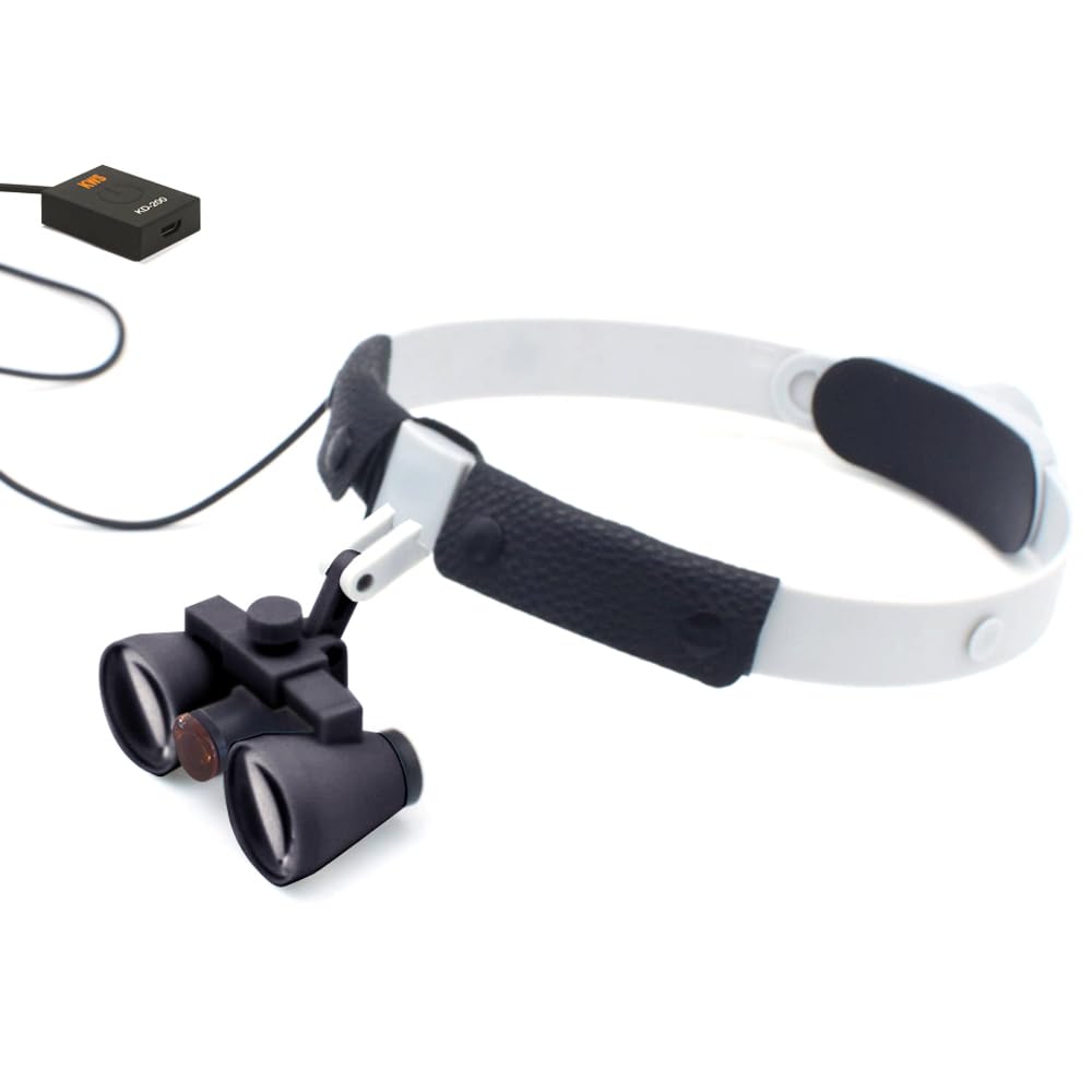 2.5X/3.5X -420MM Loupe Headband Integrated Lighting Magnifying Glass with 3W LED Headlight Filter 503G-9 (3.5X)