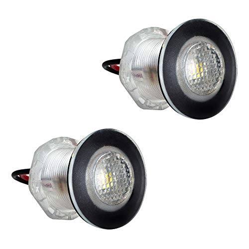 Lámpara LED Redonda Blanca RecPro 12V 2 Pack miniatura 1